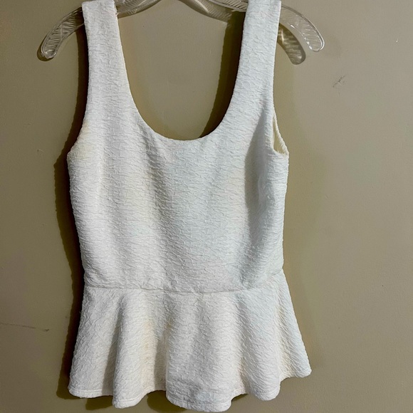 Aqua sleeveless peplum top - Picture 1 of 4